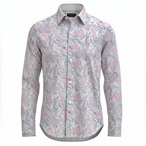 Report Collection Pink and Blue Paisley Shirt